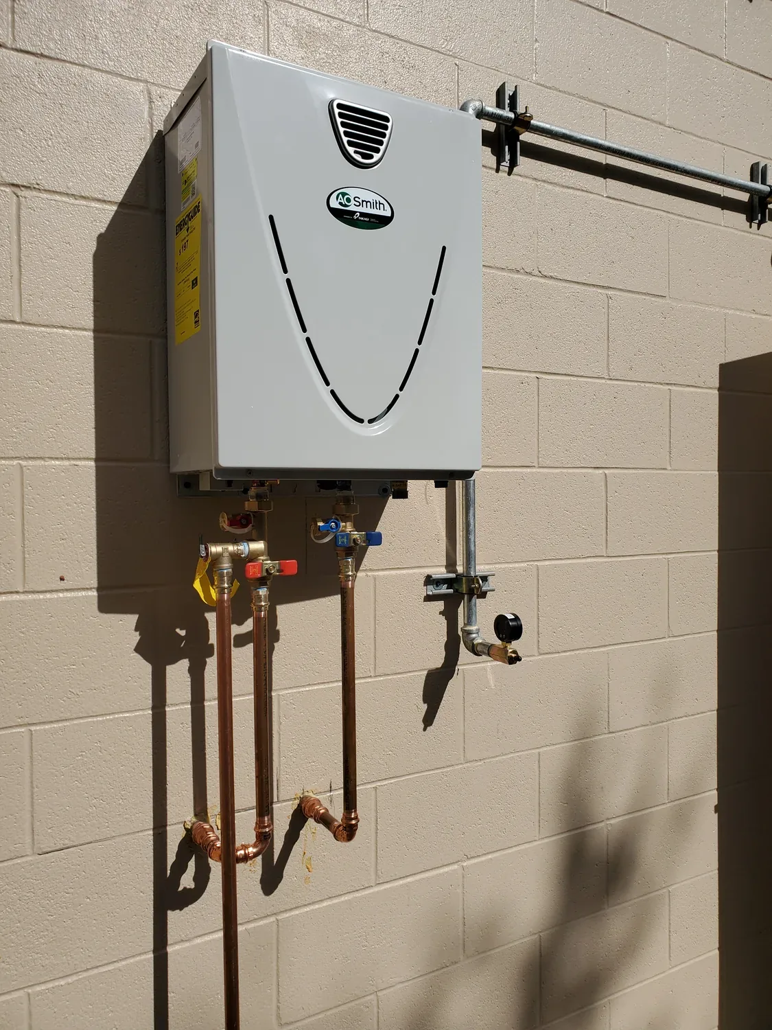Tankless water-heater installation by A. Plumbing Pro