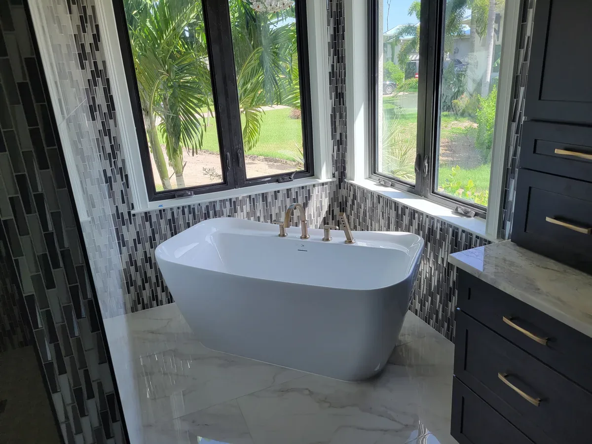 Finished bathroom plumbing project