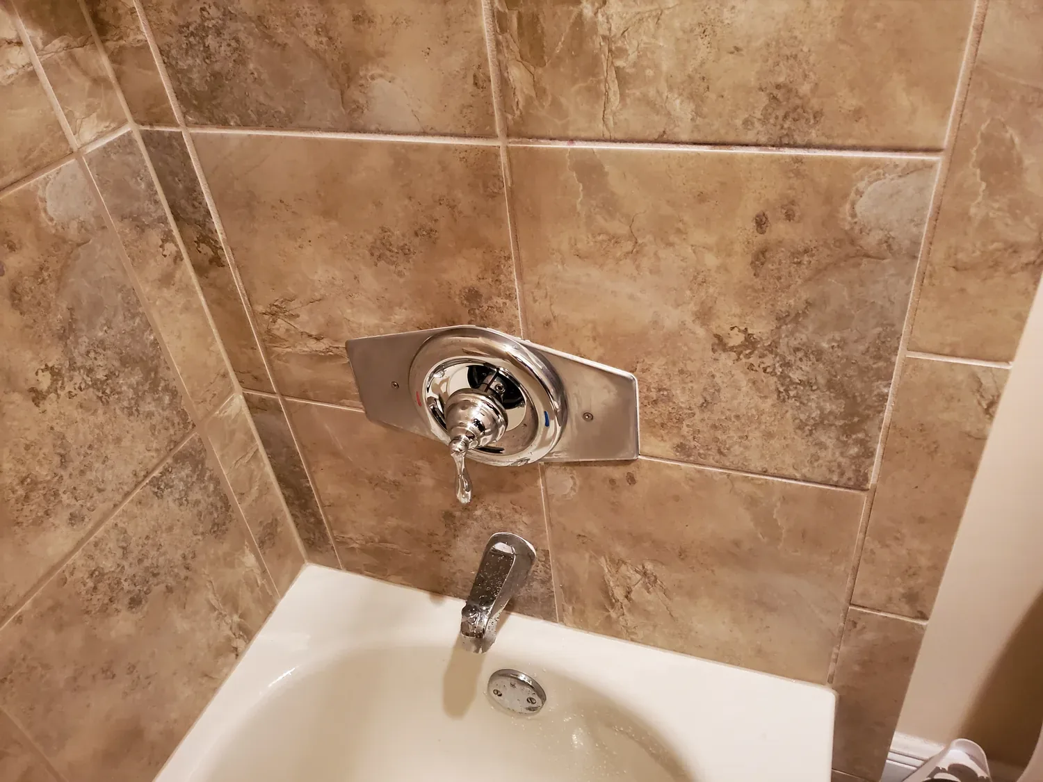 Finished shower valve