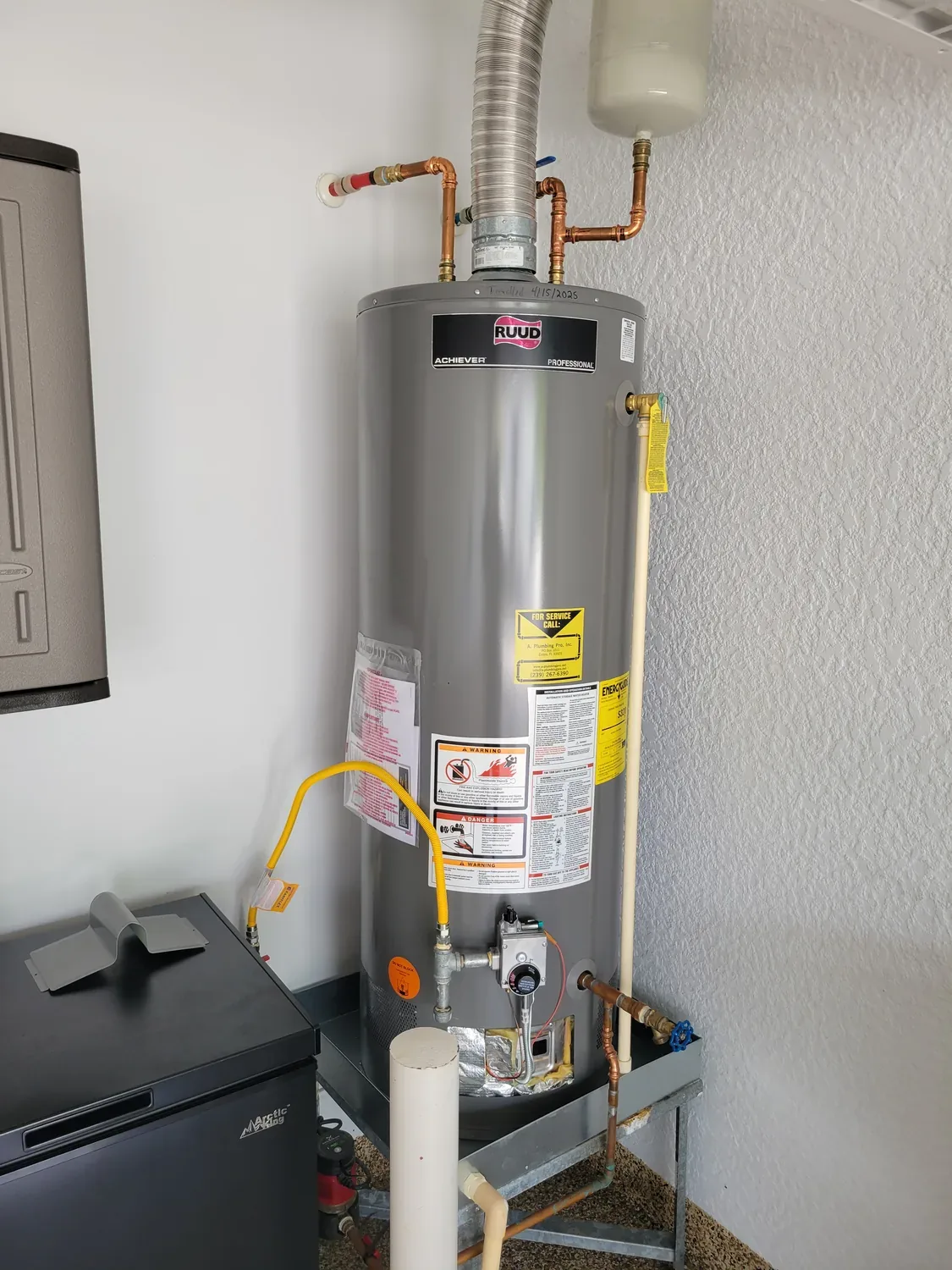 Gas water-heater installation by A. Plumbing Pro