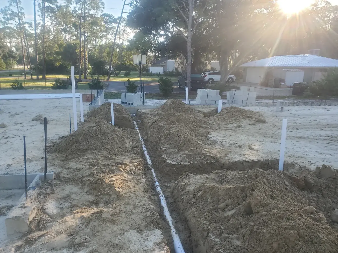 New-construction underground plumbing by A. Plumbing Pro