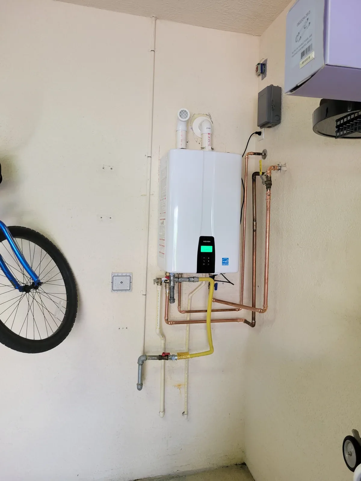 Tankless water heater installation